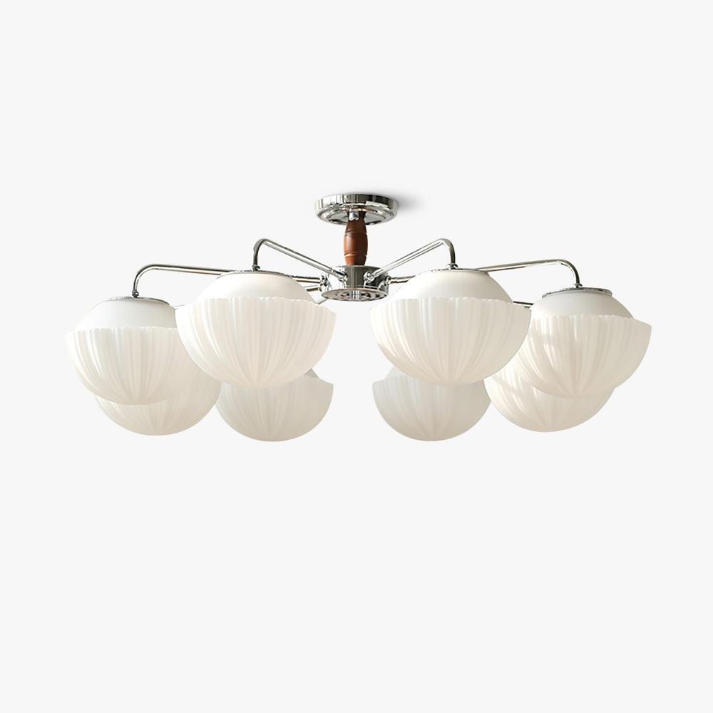 Ribbed Walnut Ceiling Lamp - Blowlighting