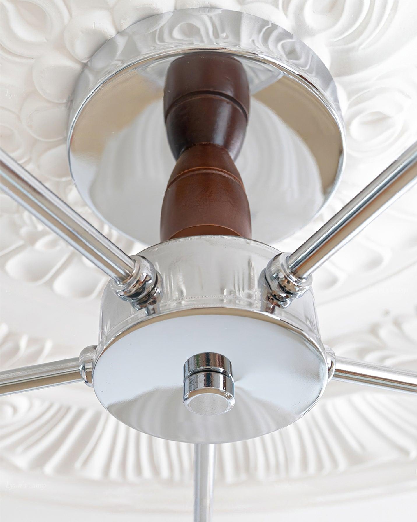 Ribbed Walnut Ceiling Lamp - Blowlighting
