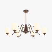 Aurora Chandelier Frosted Glass Shades - Blowlighting