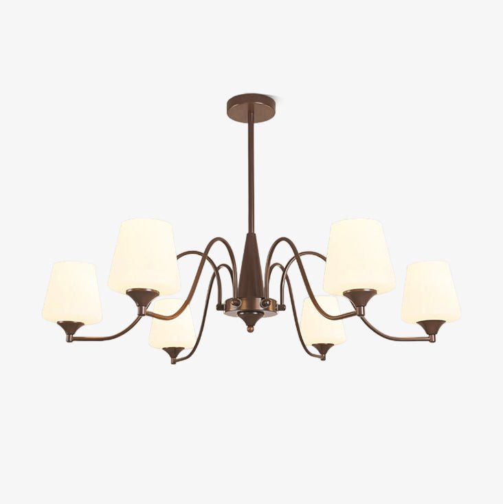 Aurora Chandelier Frosted Glass Shades - Blowlighting