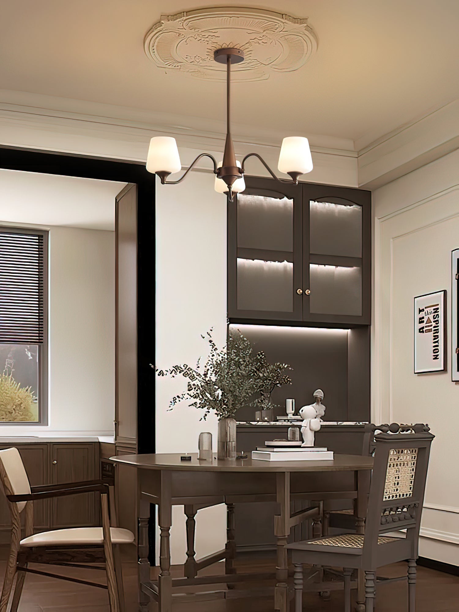 Aurora Chandelier Frosted Glass Shades - Blowlighting