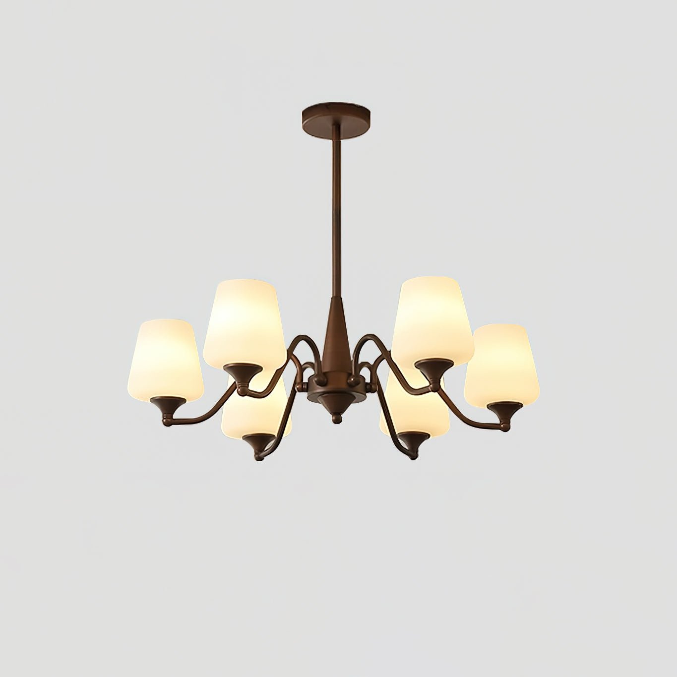 Aurora Chandelier Frosted Glass Shades - Blowlighting