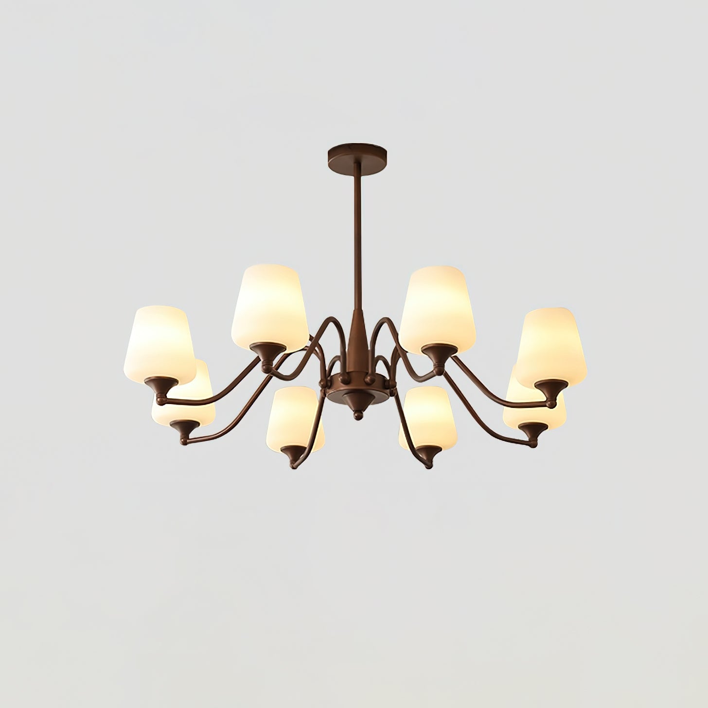 Aurora Chandelier Frosted Glass Shades - Blowlighting