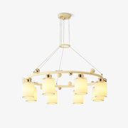Alsile Japandi Style Glass Chandelier - Blowlighting