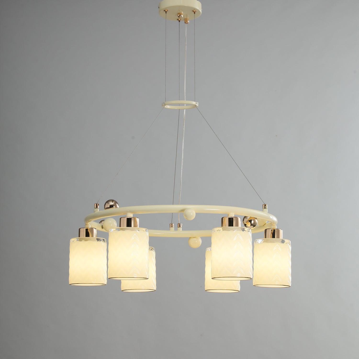 Alsile Japandi Style Glass Chandelier - Blowlighting