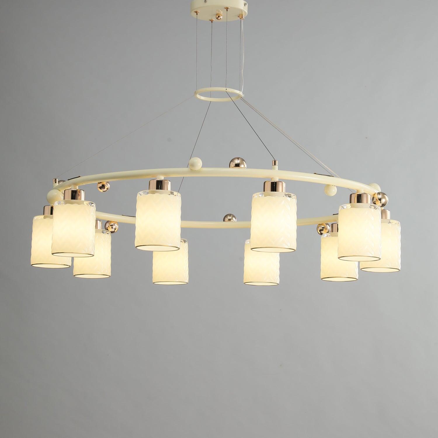 Alsile Japandi Style Glass Chandelier - Blowlighting