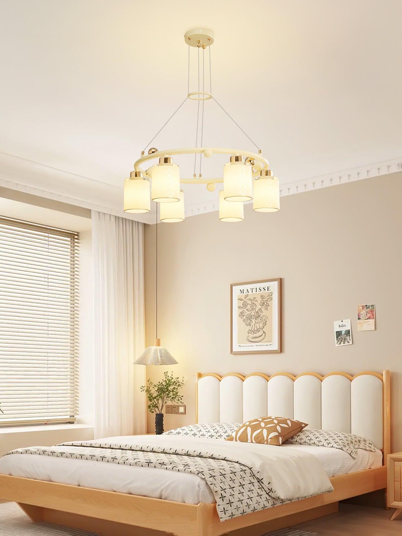 Alsile Japandi Style Glass Chandelier - Blowlighting