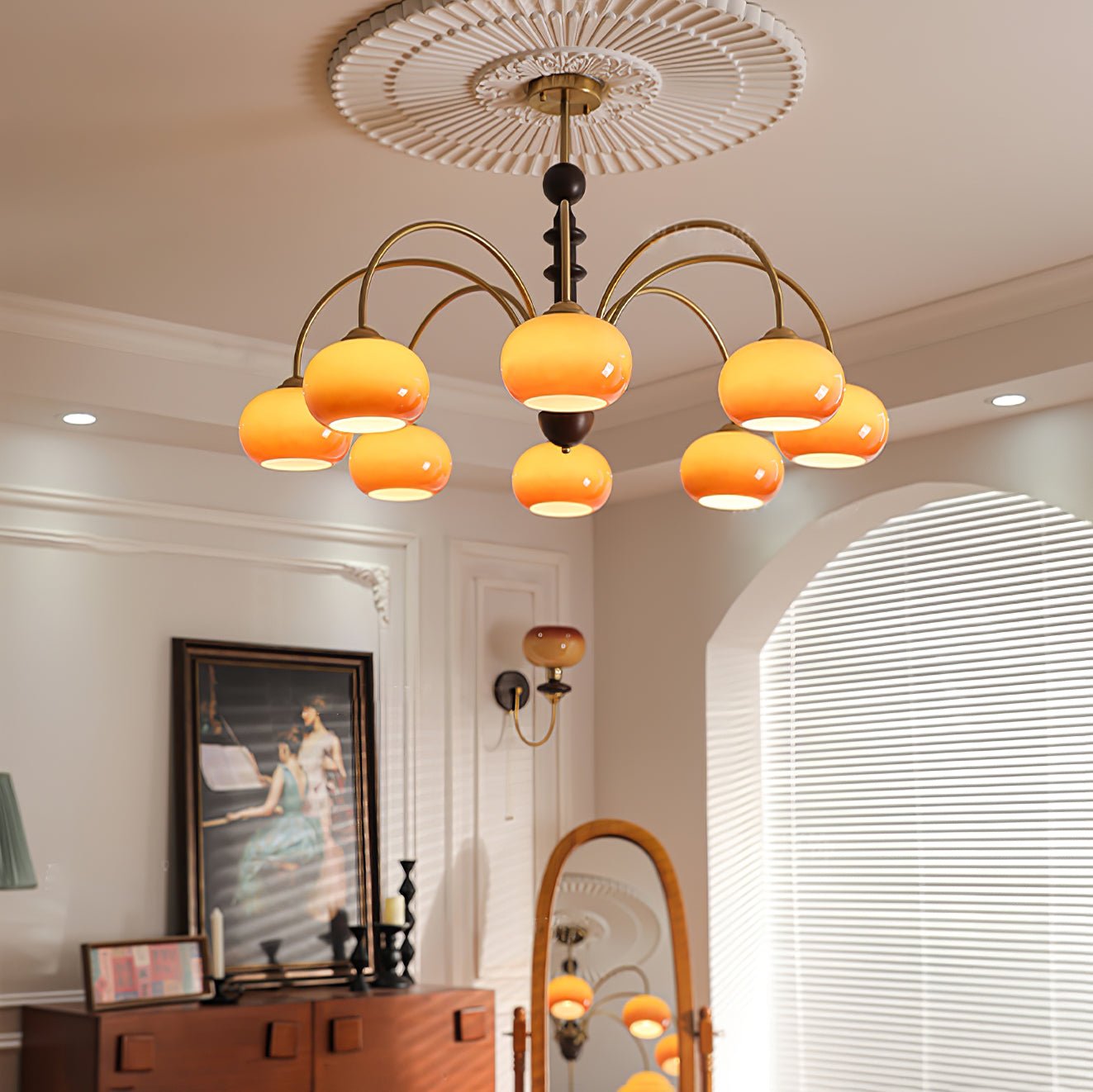 Ripe Persimmon Chandelier - Blowlighting