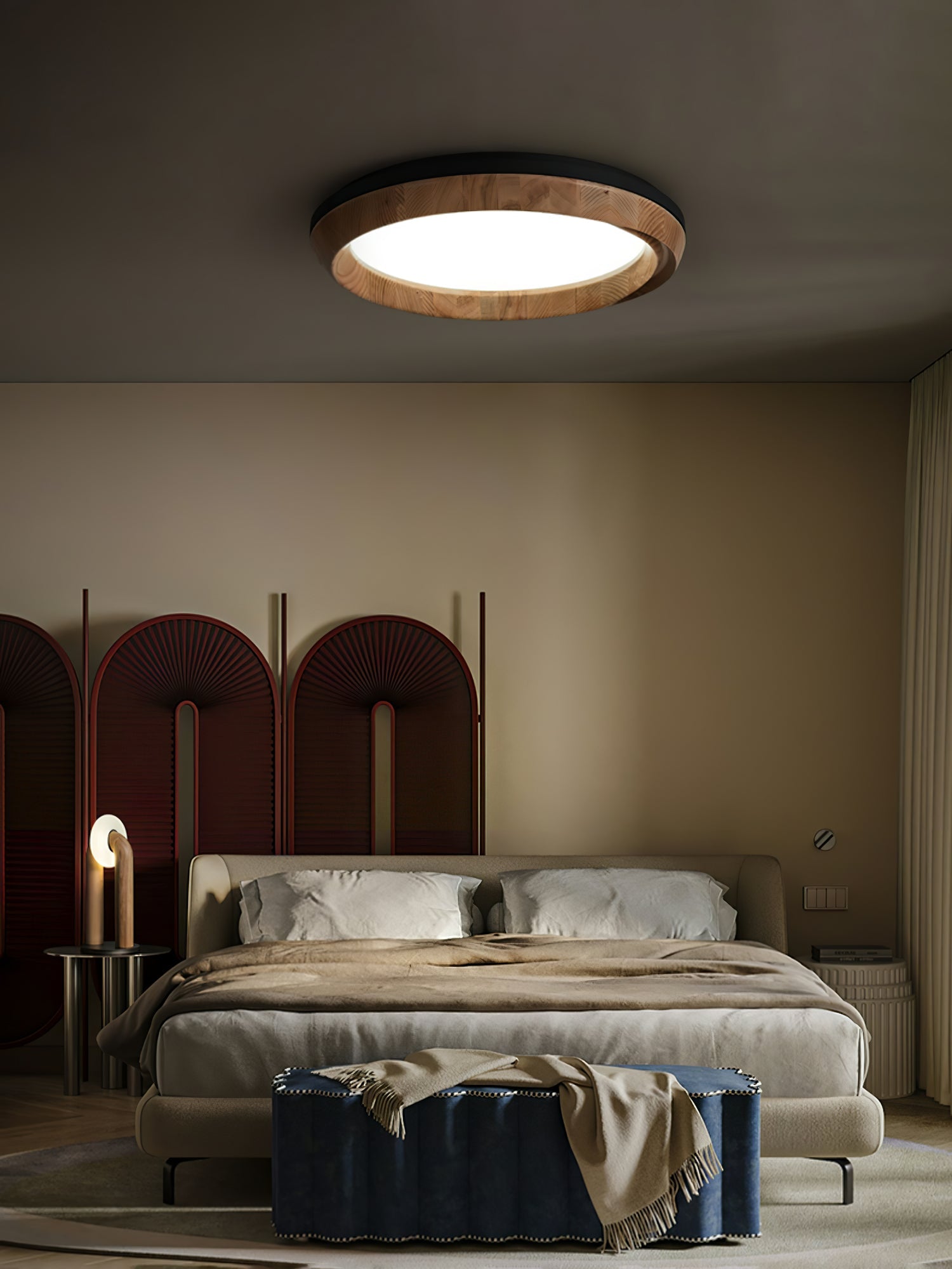 Ripple Wood Ceiling Light - Blowlighting