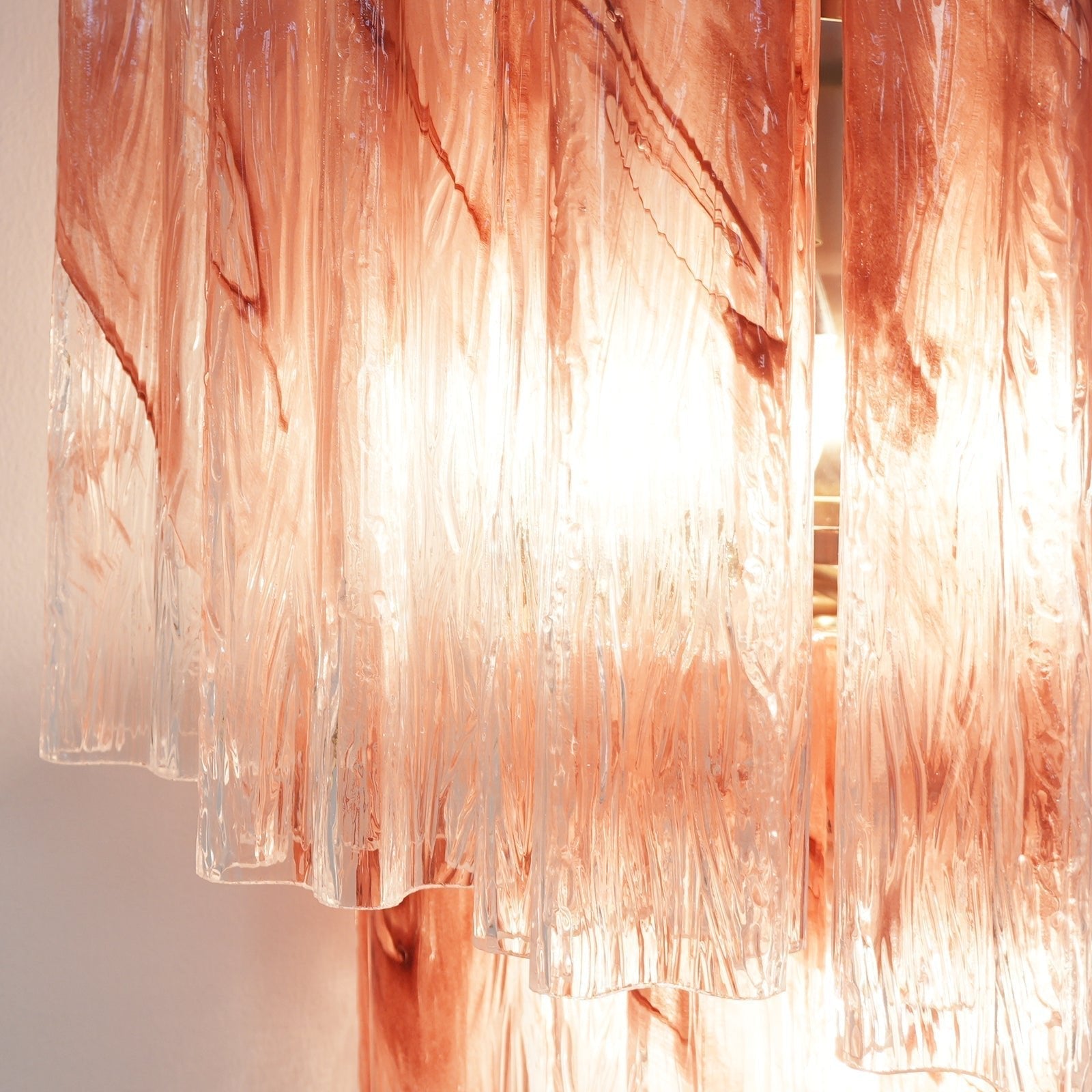 Aurora Wall Light Rose Glass Blades Romantic Watercolor - Blowlighting