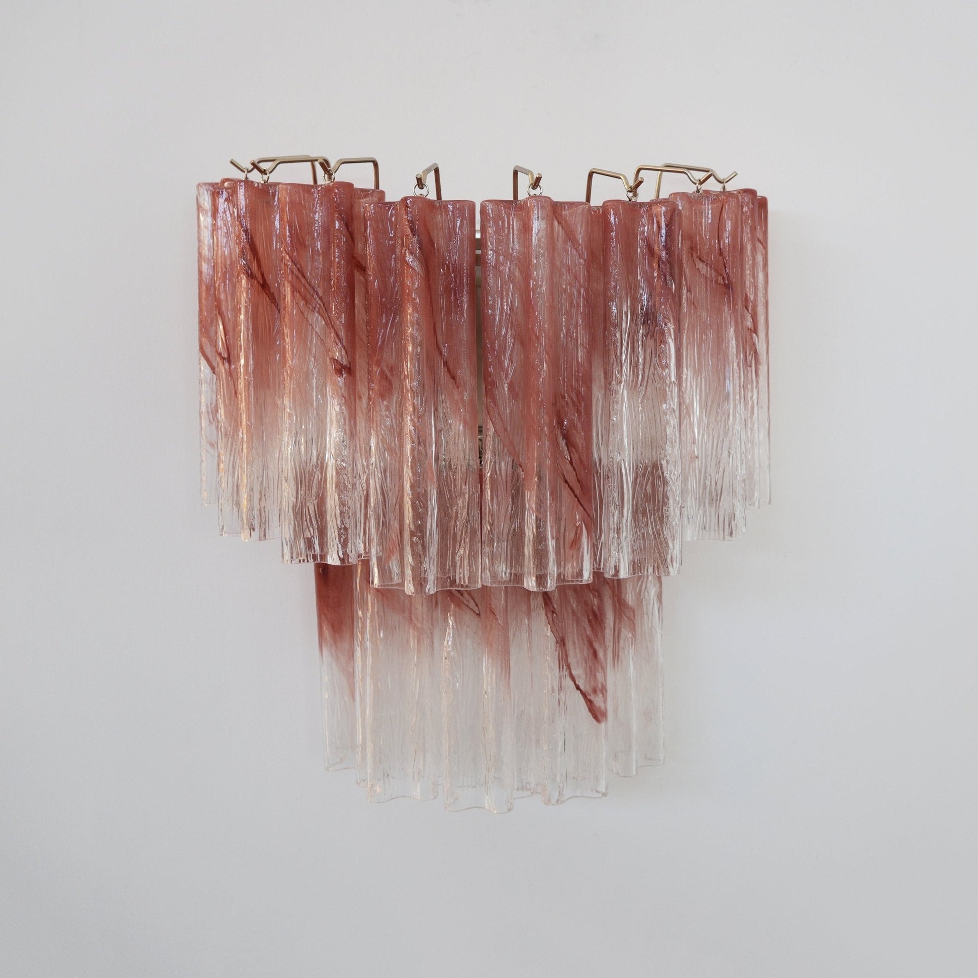 Aurora Wall Light Rose Glass Blades Romantic Watercolor - Blowlighting