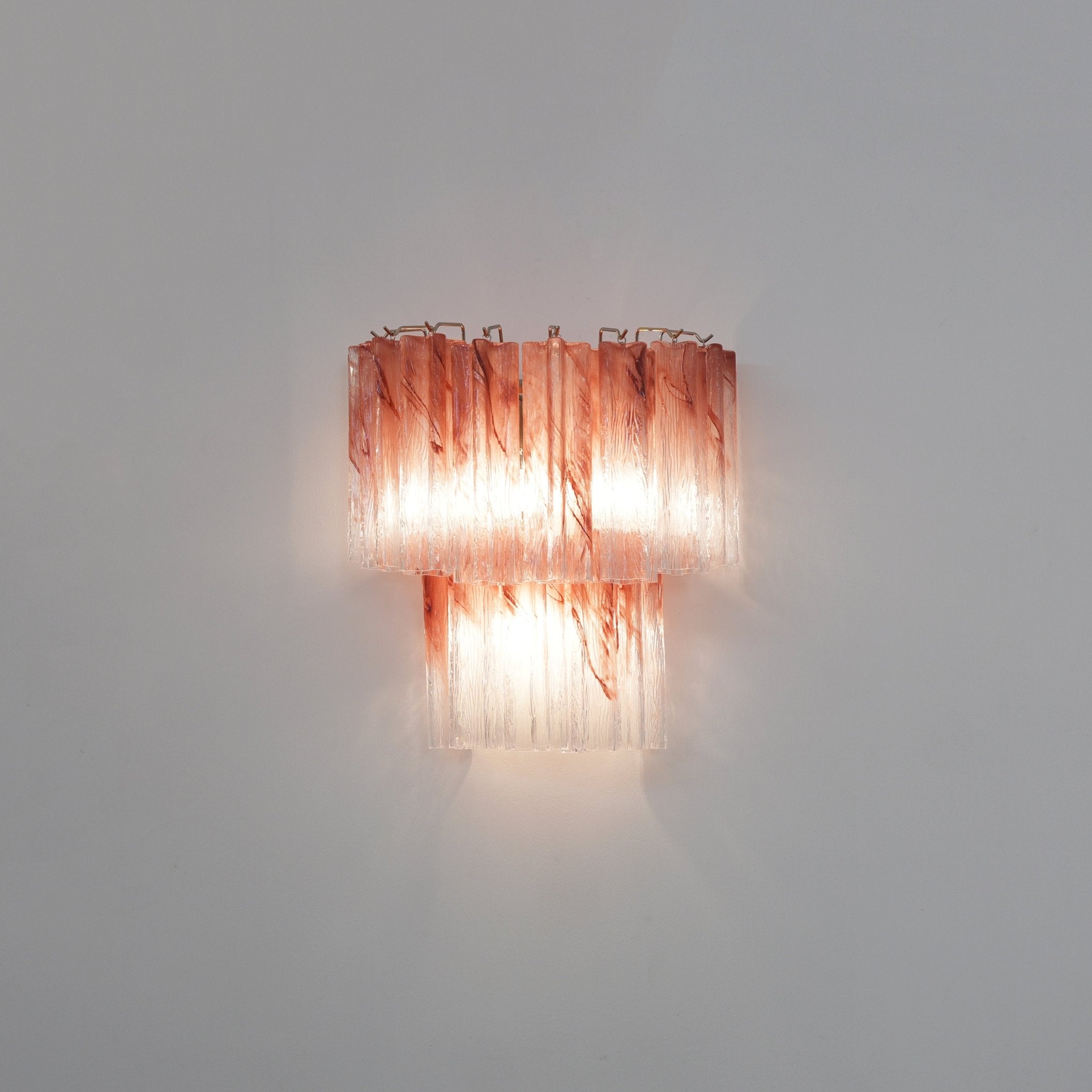 Aurora Wall Light Rose Glass Blades Romantic Watercolor - Blowlighting