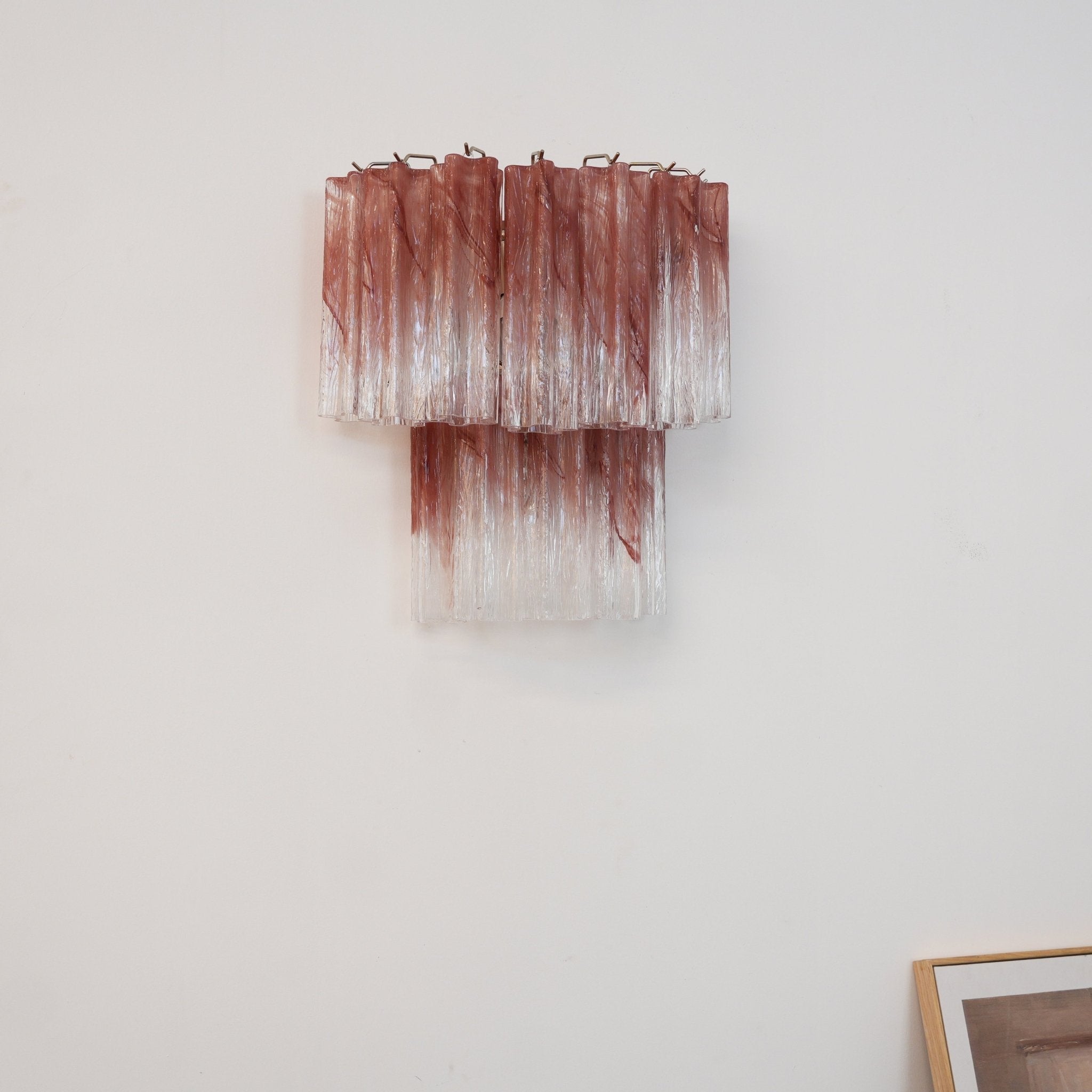 Aurora Wall Light Rose Glass Blades Romantic Watercolor - Blowlighting