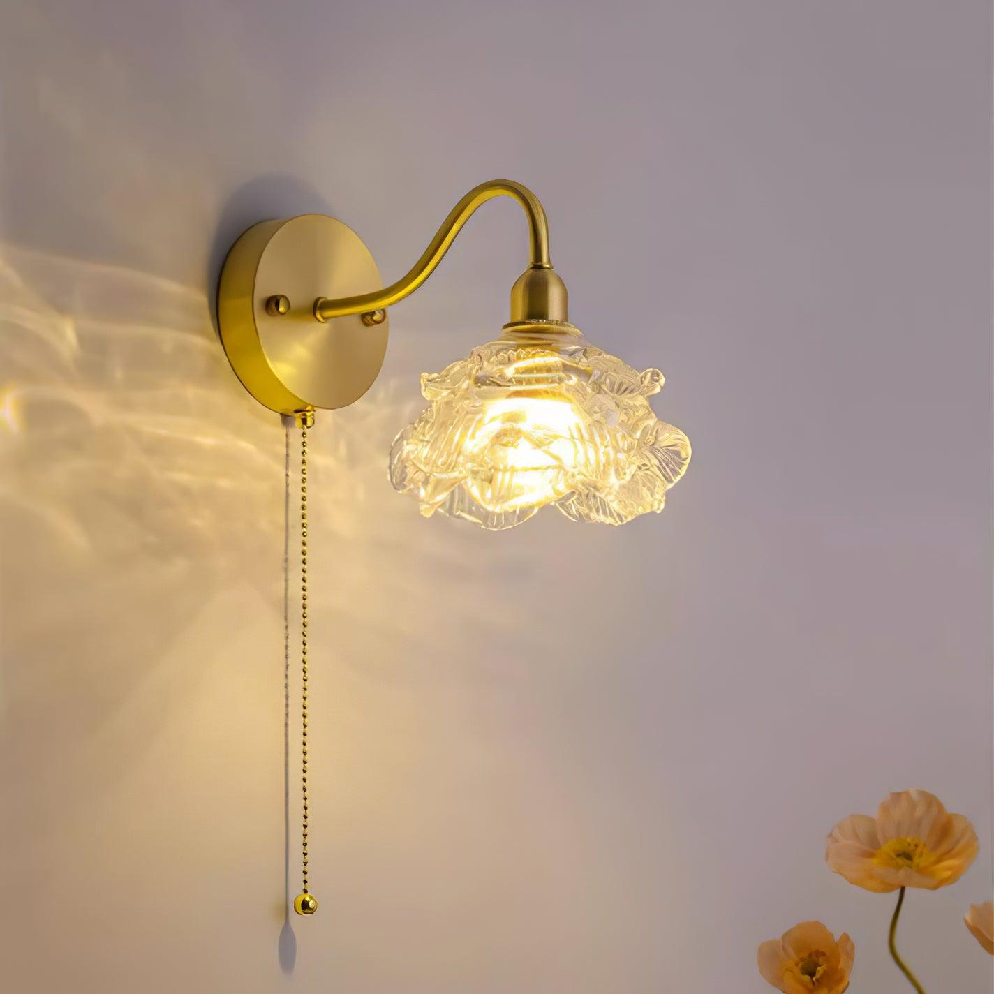 Rose Brass Wall Light - Blowlighting