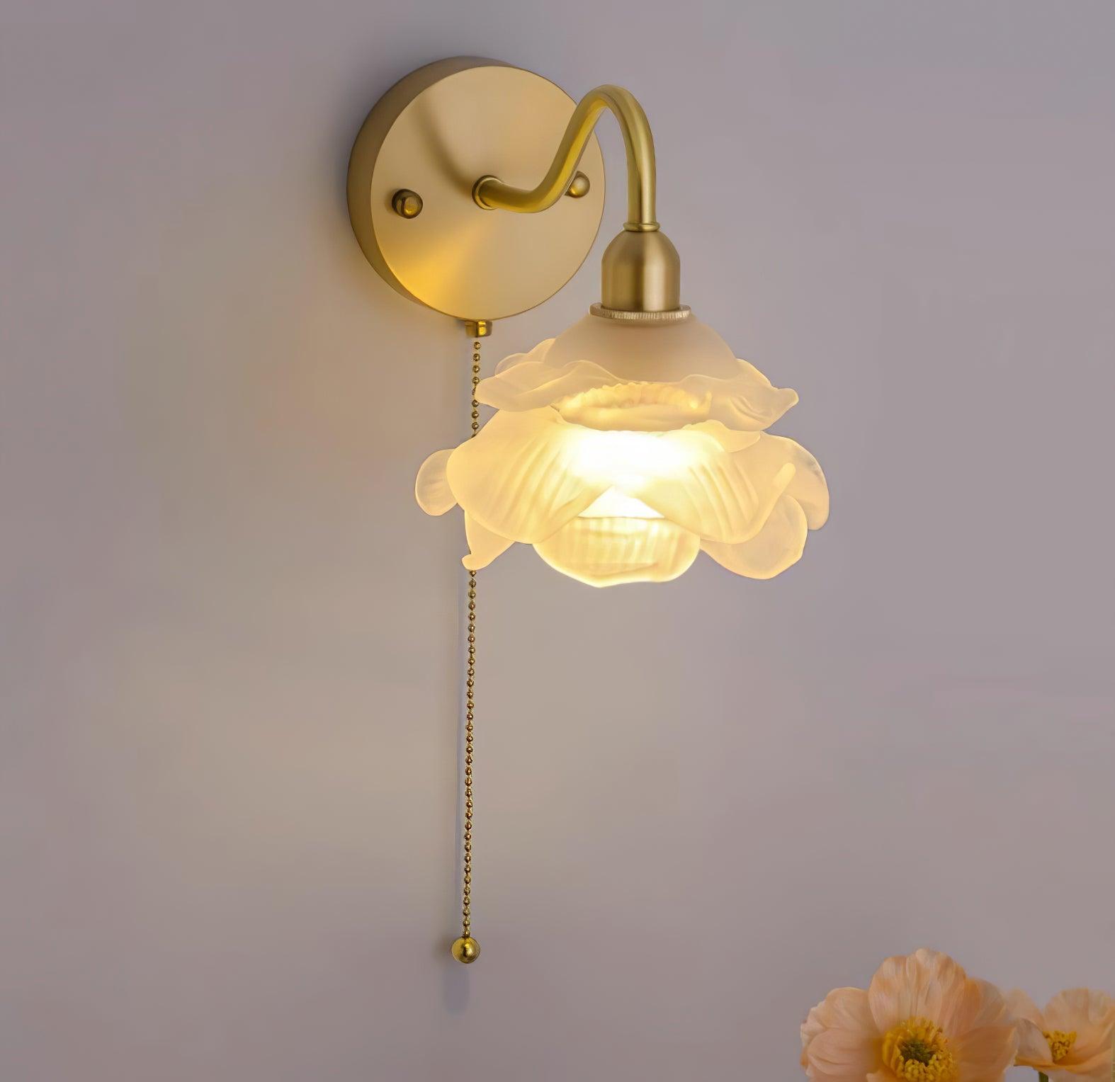 Rose Brass Wall Light - Blowlighting