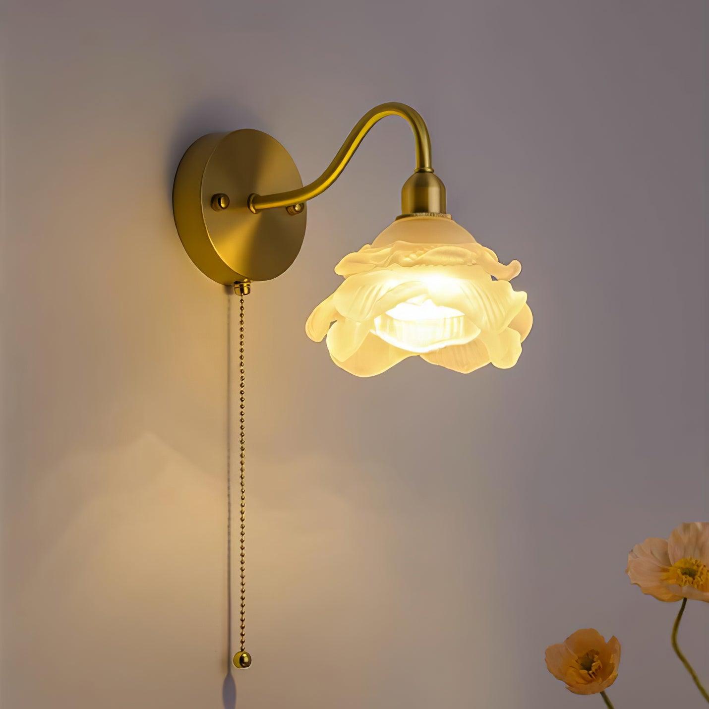 Rose Brass Wall Light - Blowlighting