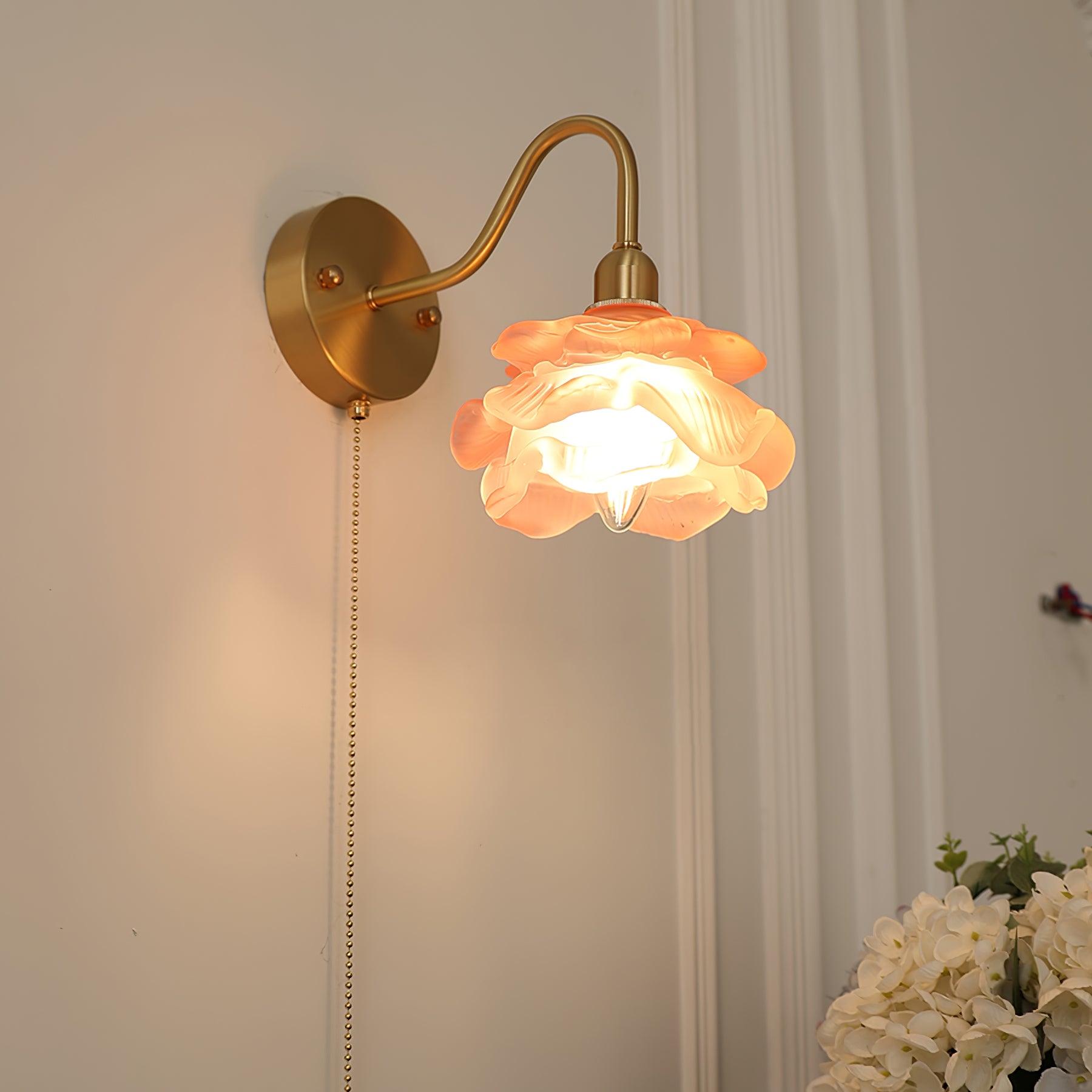 Rose Brass Wall Light - Blowlighting