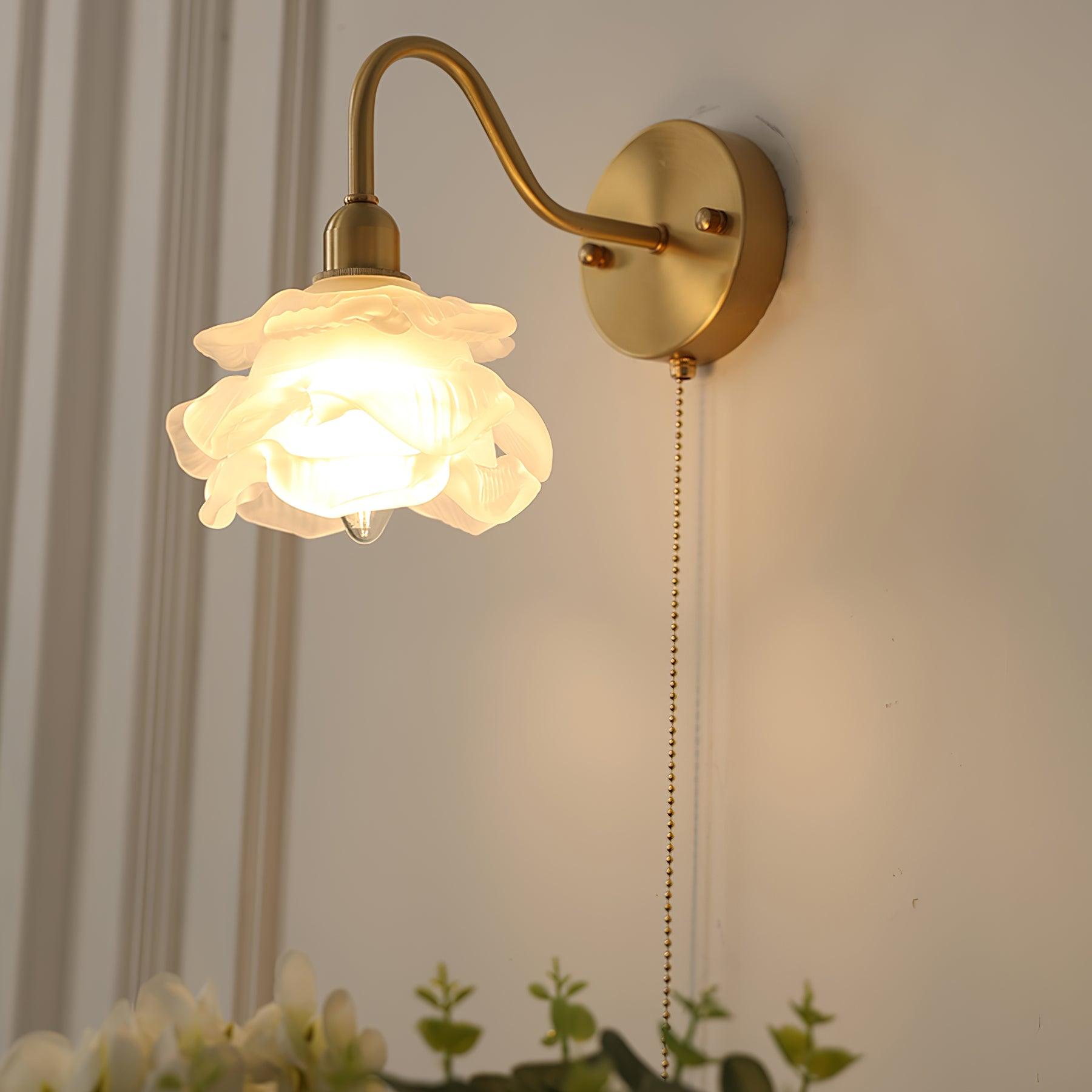 Rose Brass Wall Light - Blowlighting