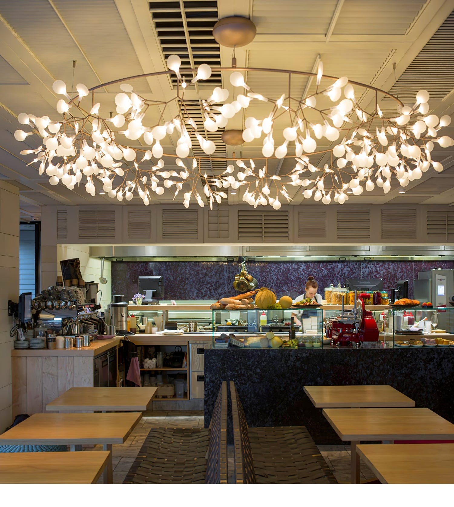 Rose Gold Firefly LED Chandelier - Blowlighting