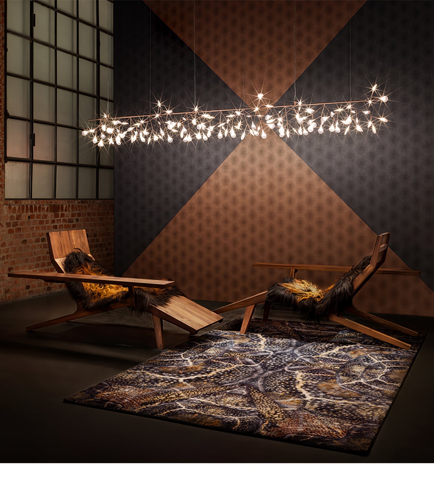 Rose Gold Firefly LED Chandelier - Blowlighting