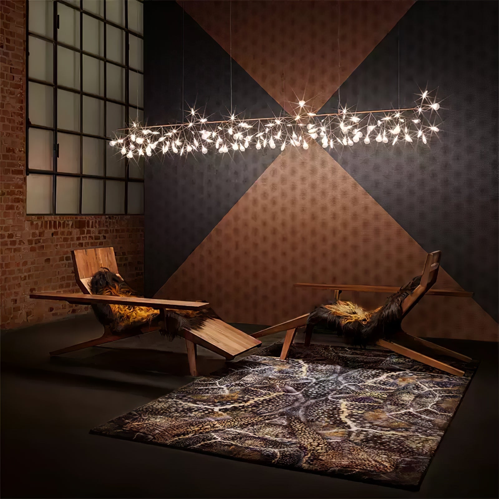 Rose Gold Firefly LED Chandelier - Blowlighting