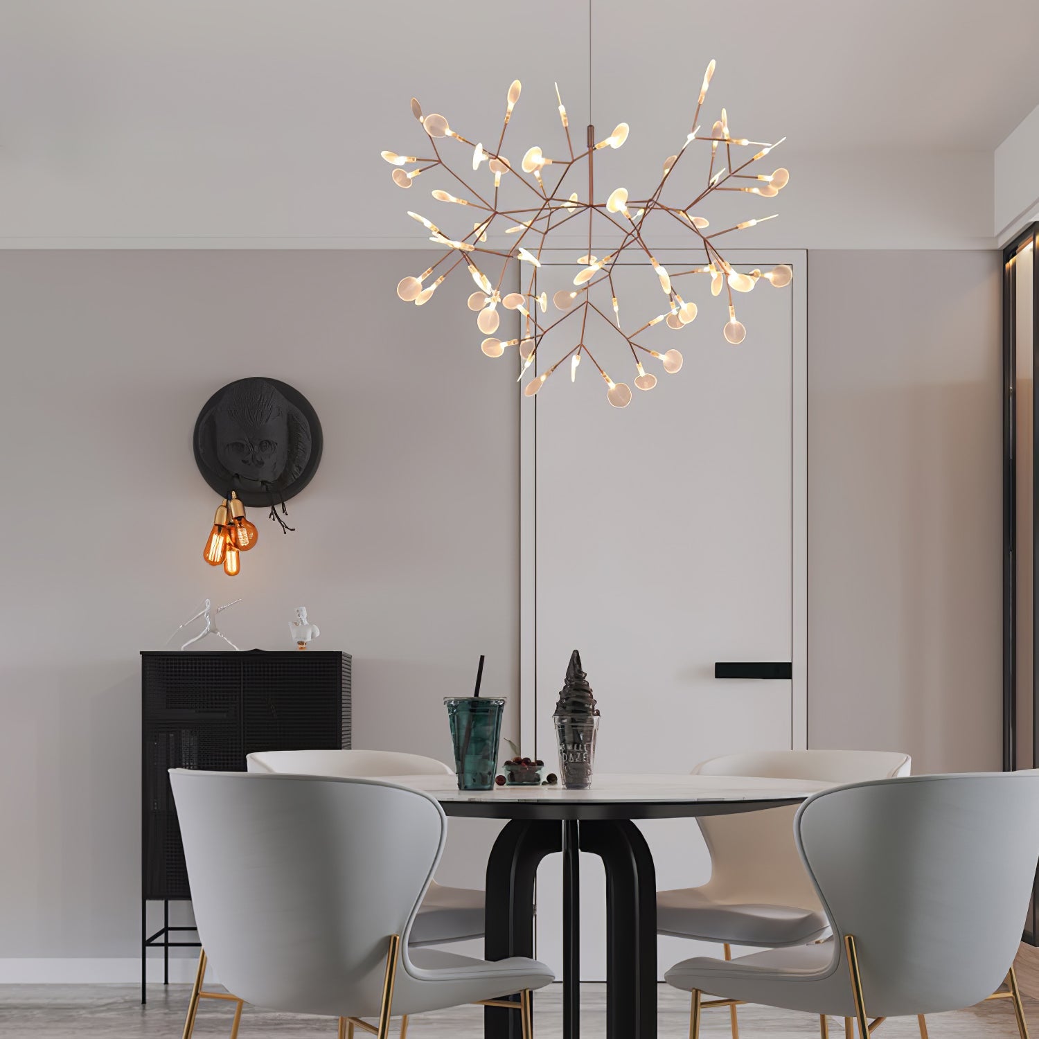 Rose Gold Firefly LED Chandelier - Blowlighting