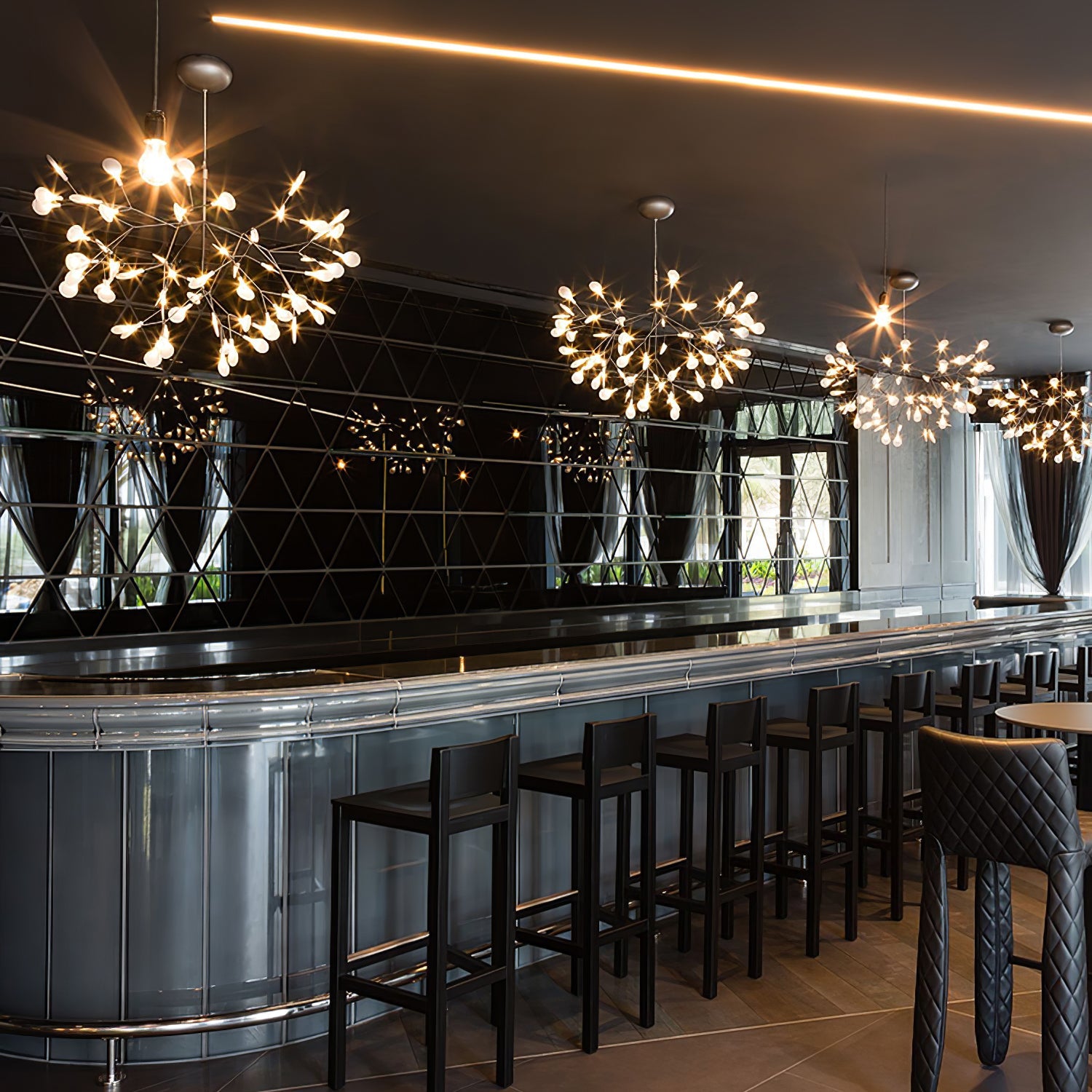 Rose Gold Firefly LED Chandelier - Blowlighting