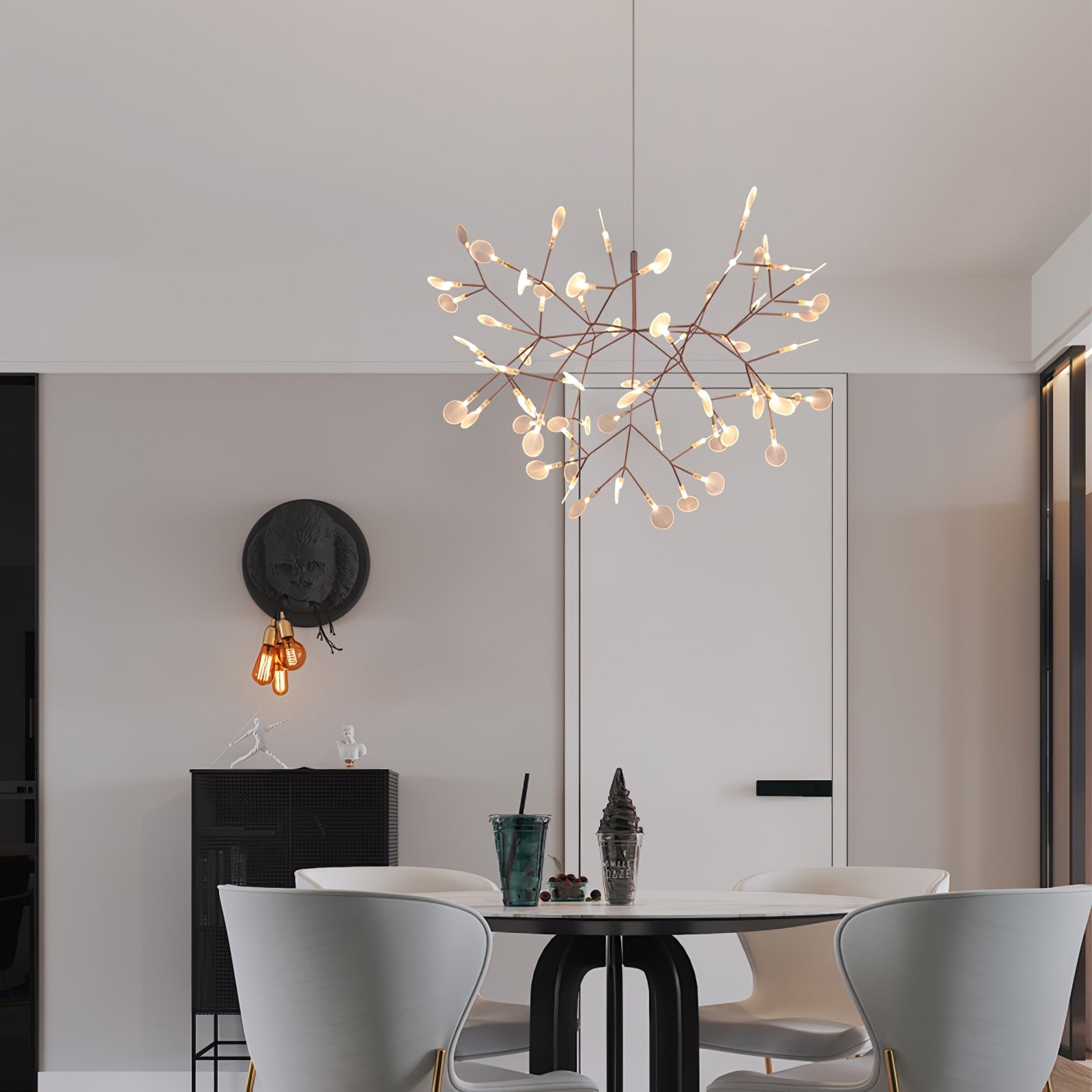 Rose Gold Firefly LED Chandelier - Blowlighting