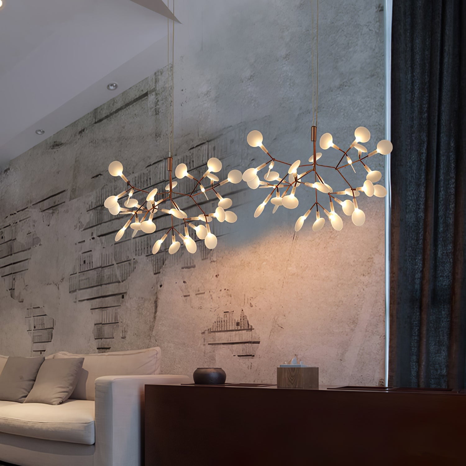 Rose Gold Firefly LED Chandelier - Blowlighting