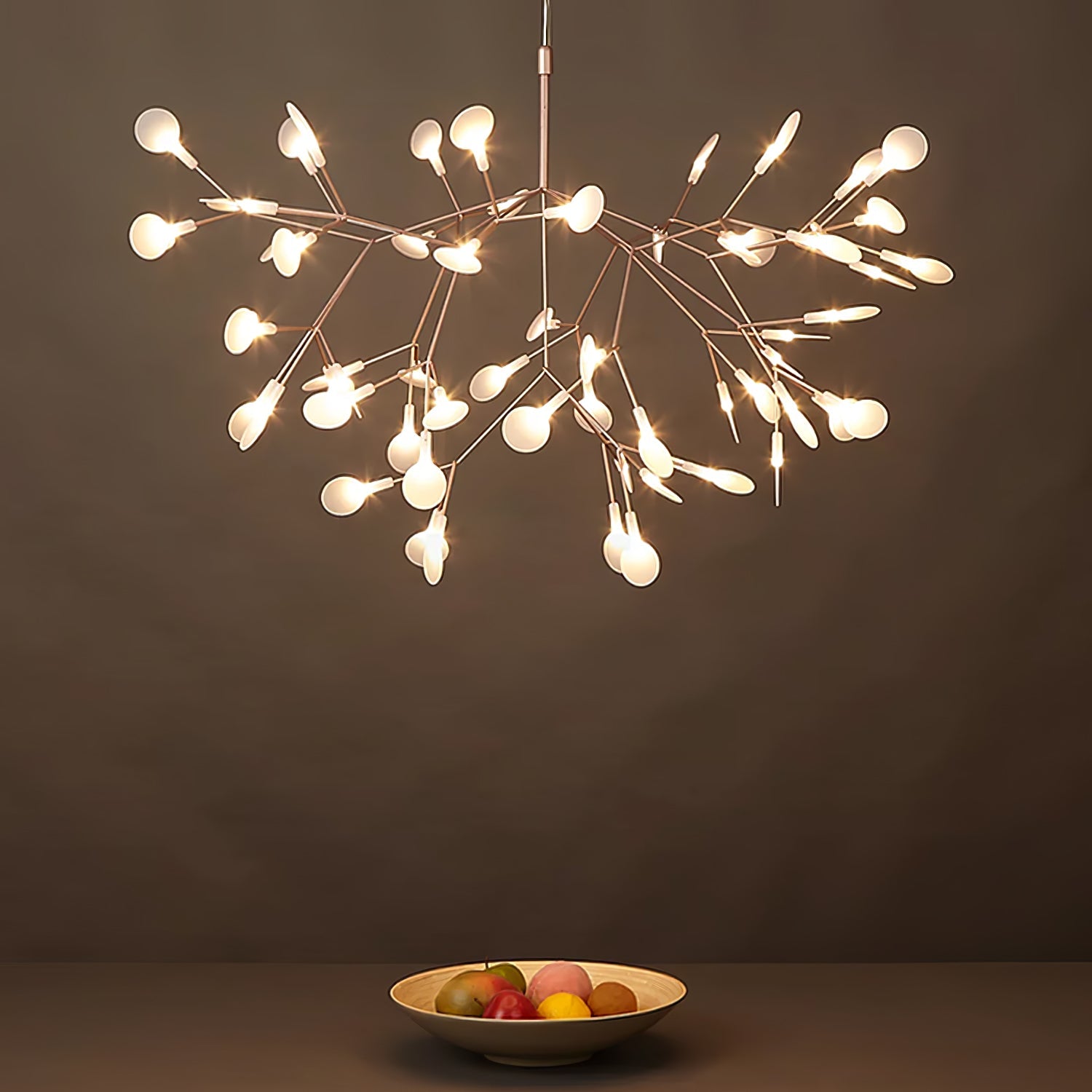 Rose Gold Firefly LED Chandelier - Blowlighting