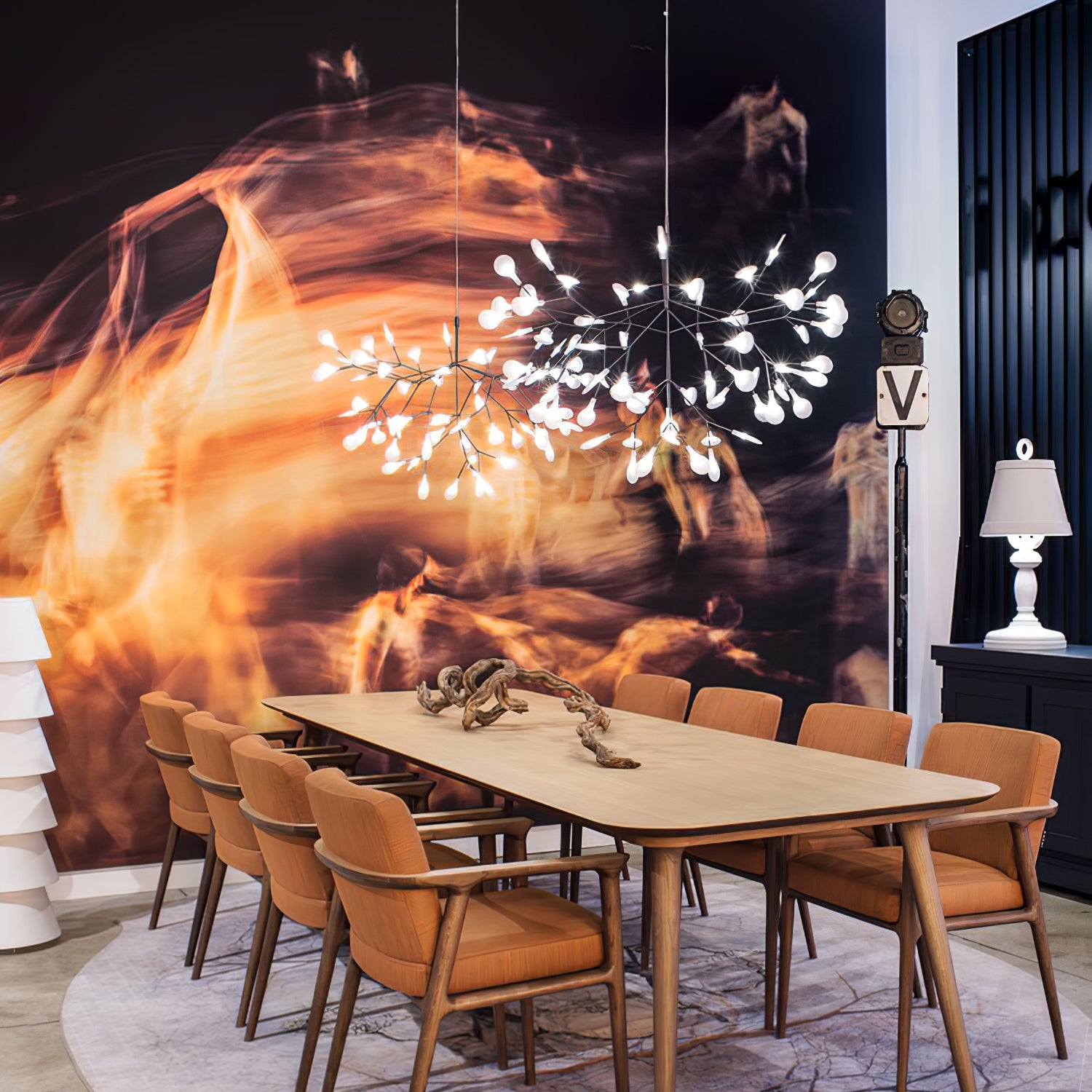 Rose Gold Firefly LED Chandelier - Blowlighting