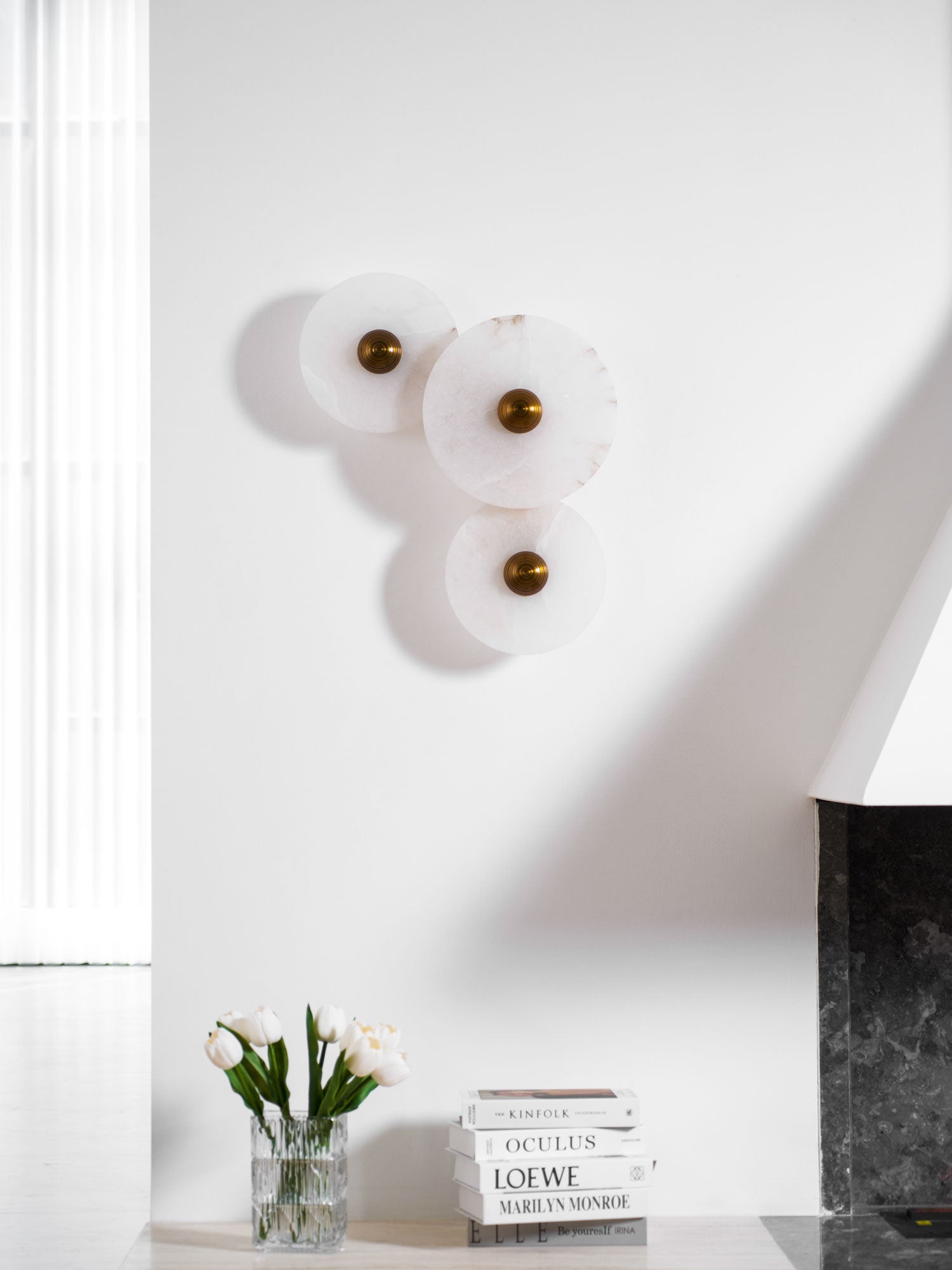 Selene Minimalist Alabaster Ceiling Light - Blowlighting