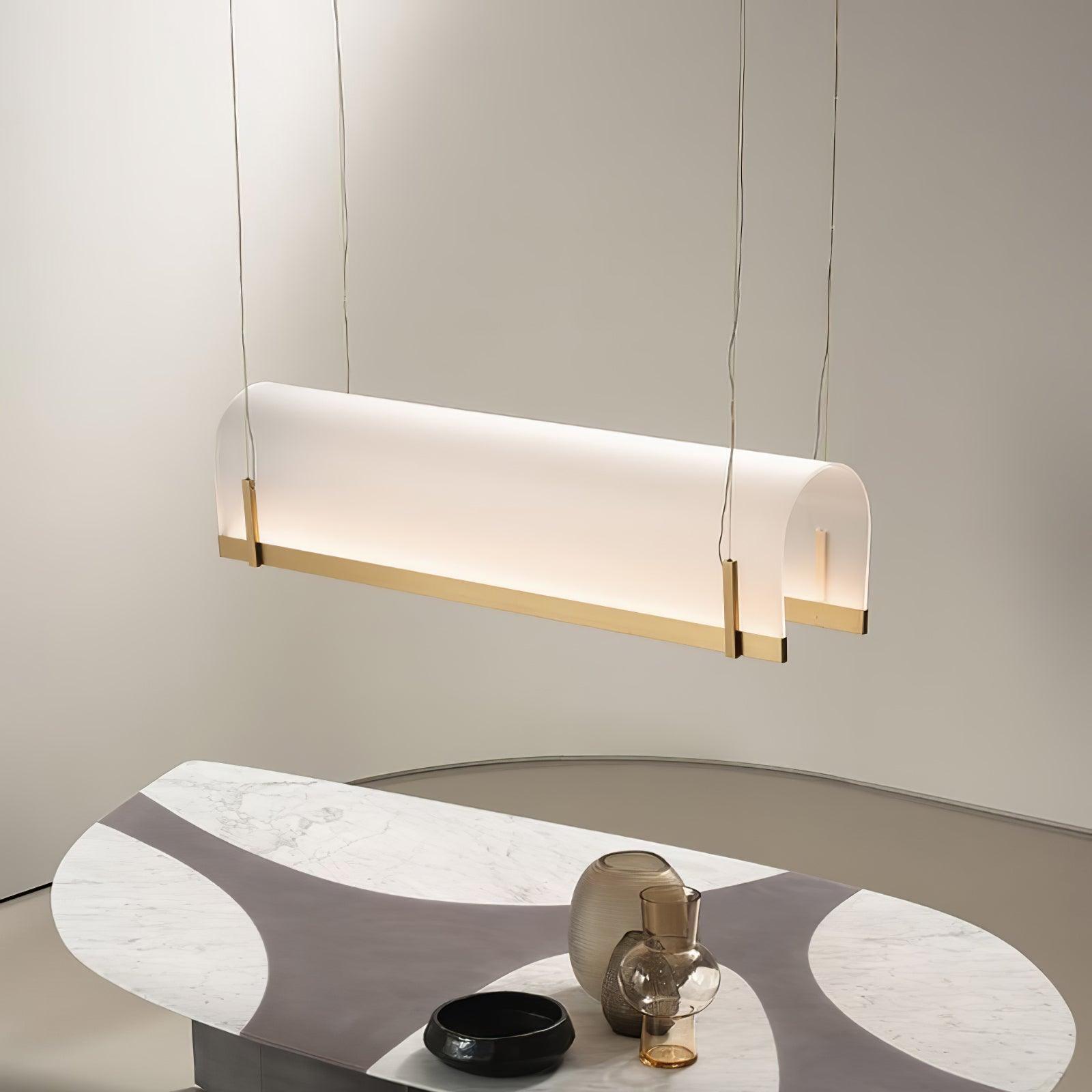 Cevinen Linear Gold Pendant Light - Blowlighting