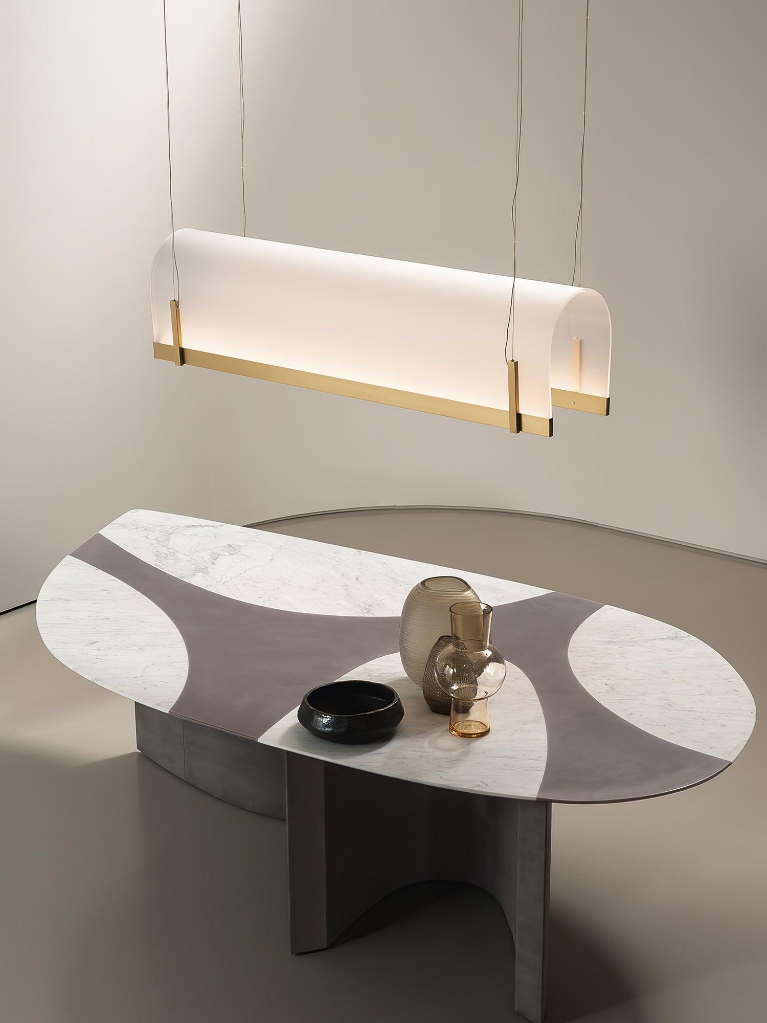 Cevinen Linear Gold Pendant Light - Blowlighting