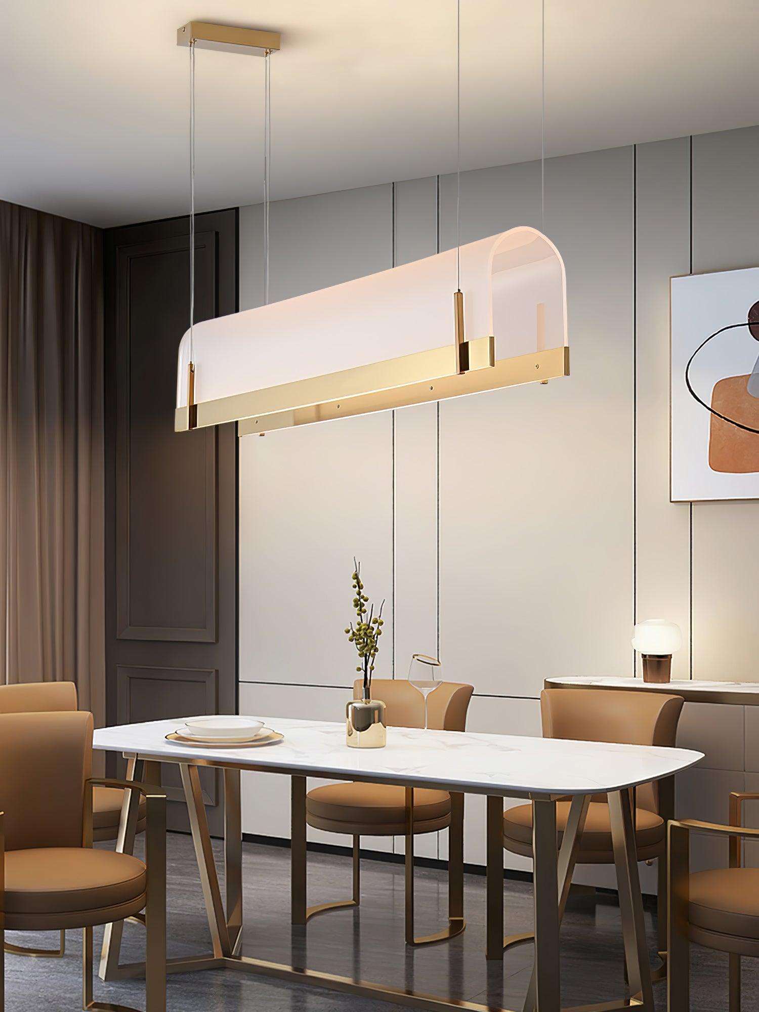 Cevinen Linear Gold Pendant Light - Blowlighting