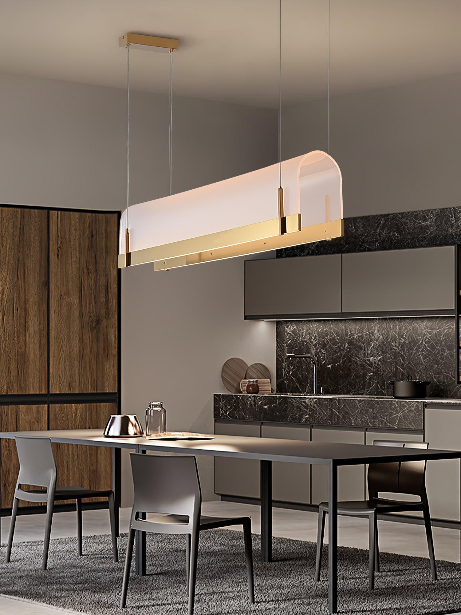 Cevinen Linear Gold Pendant Light - Blowlighting