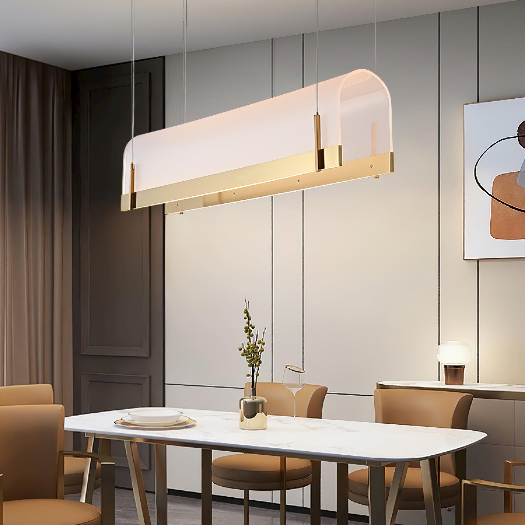 Cevinen Linear Gold Pendant Light - Blowlighting