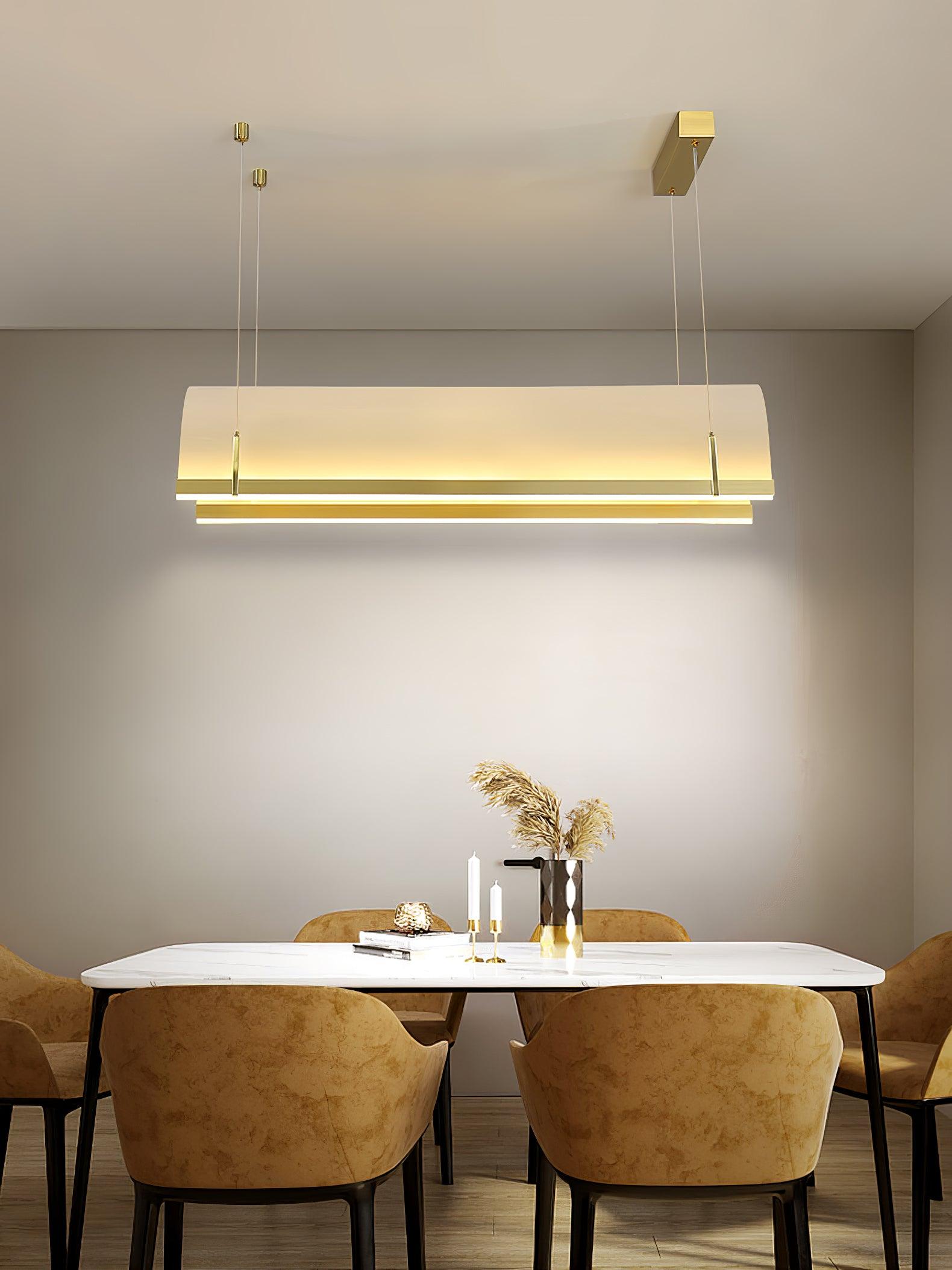 Cevinen Linear Gold Pendant Light - Blowlighting