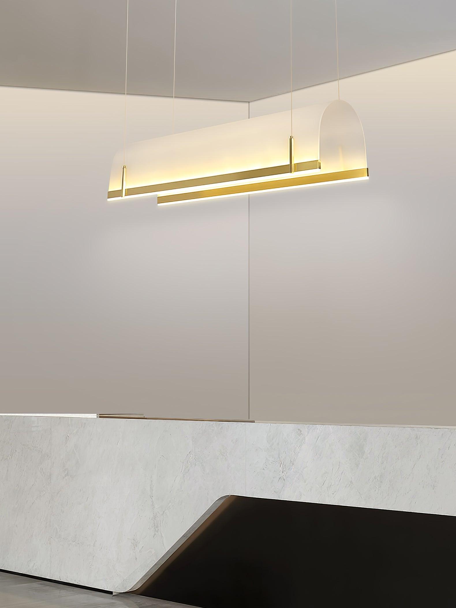 Cevinen Linear Gold Pendant Light - Blowlighting