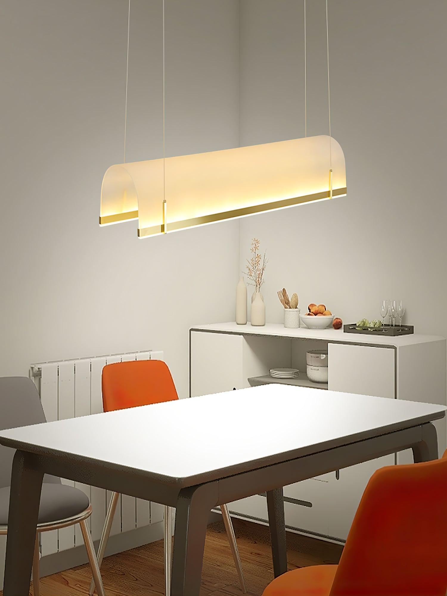 Cevinen Linear Gold Pendant Light - Blowlighting