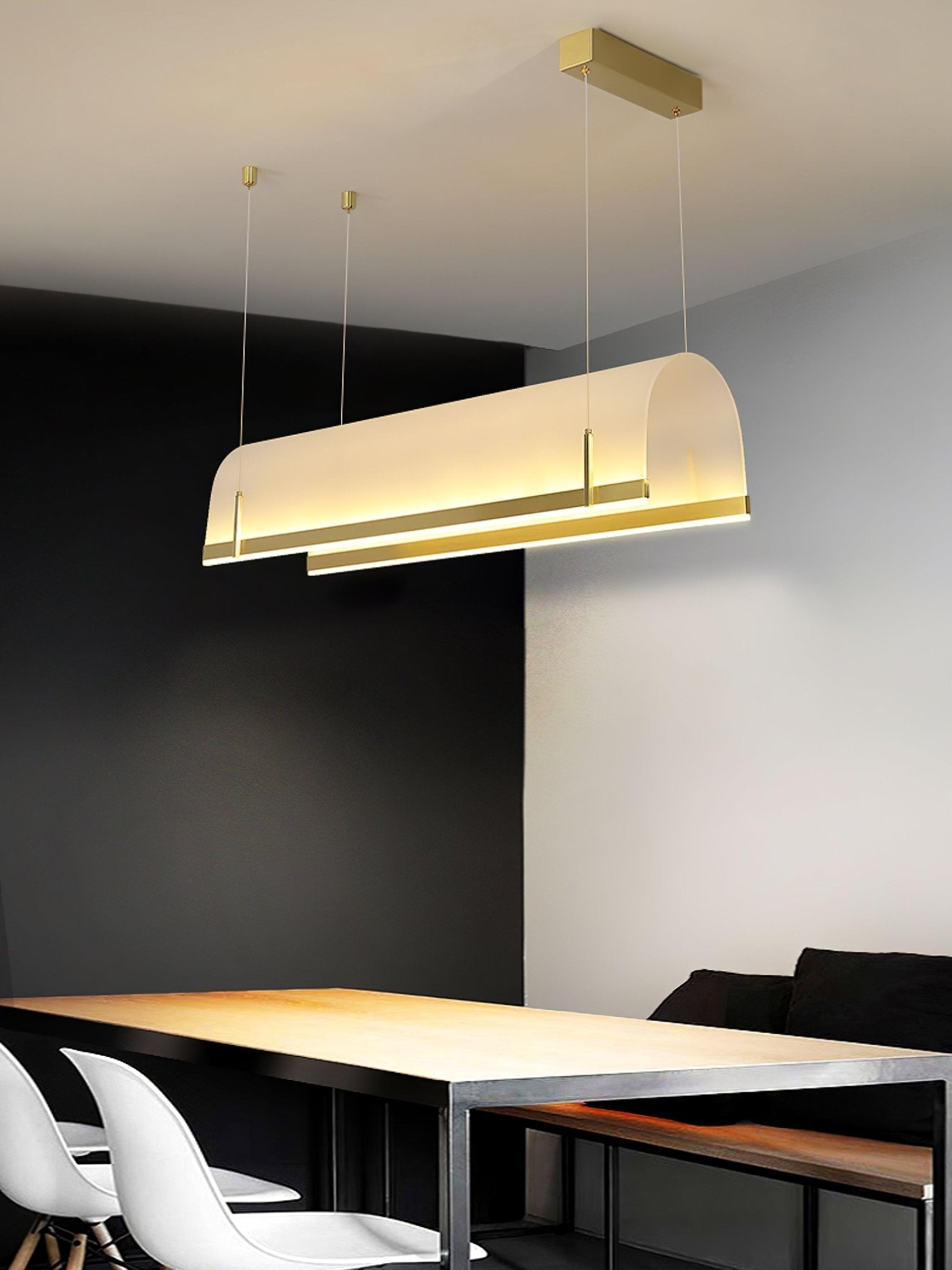 Cevinen Linear Gold Pendant Light - Blowlighting