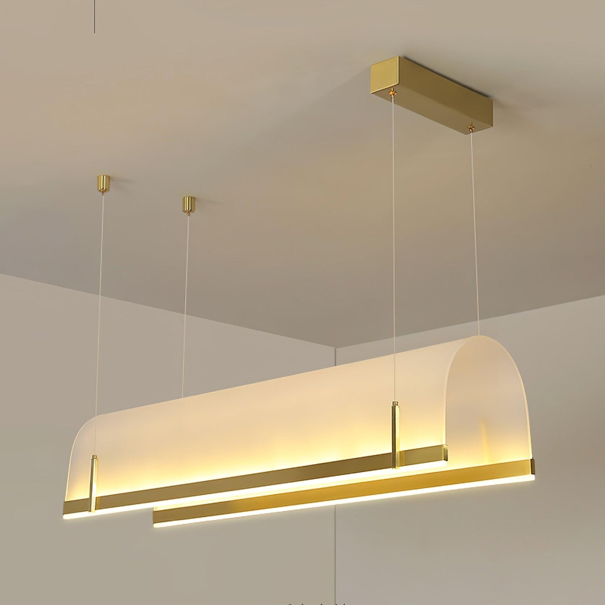 Cevinen Linear Gold Pendant Light - Blowlighting