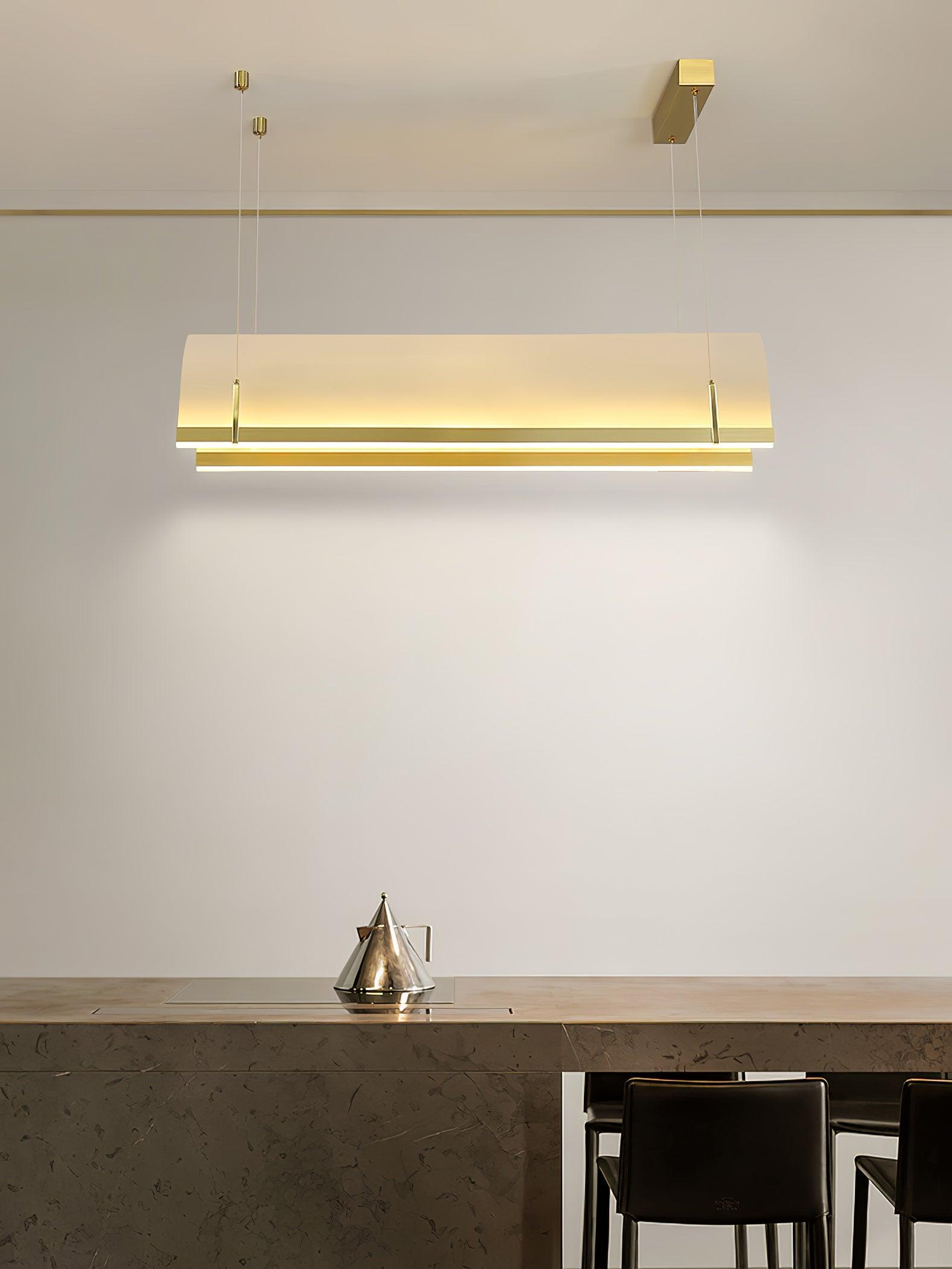 Cevinen Linear Gold Pendant Light - Blowlighting
