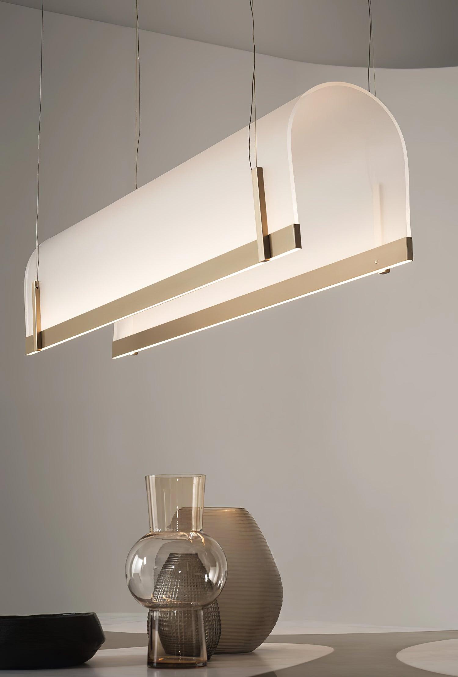 Cevinen Linear Gold Pendant Light - Blowlighting