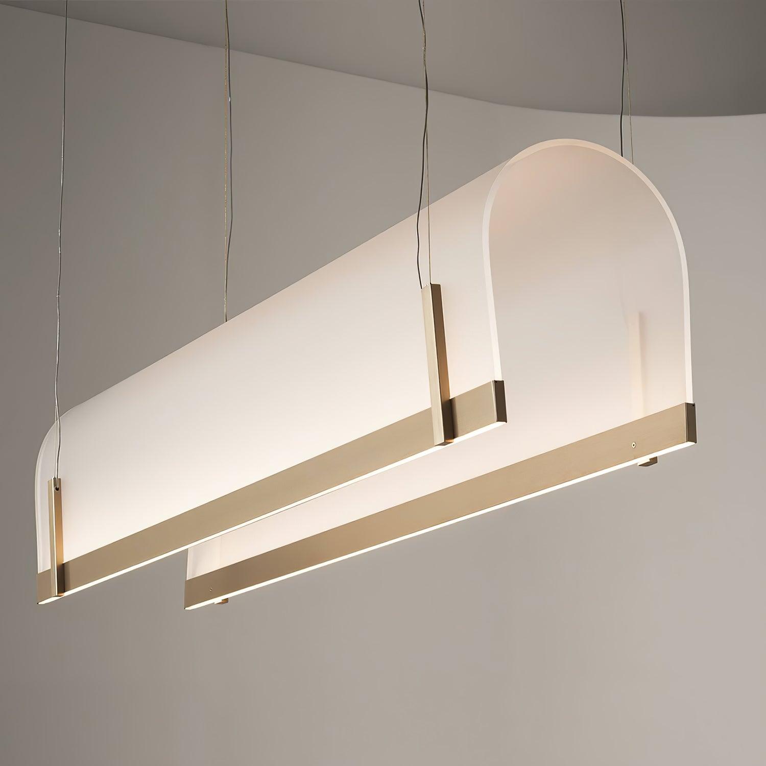 Cevinen Linear Gold Pendant Light - Blowlighting