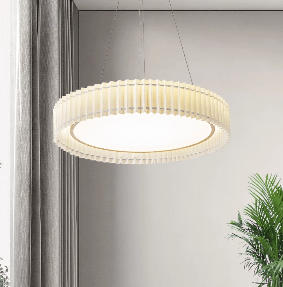 Round Pleated Pendant Lamp - Blowlighting