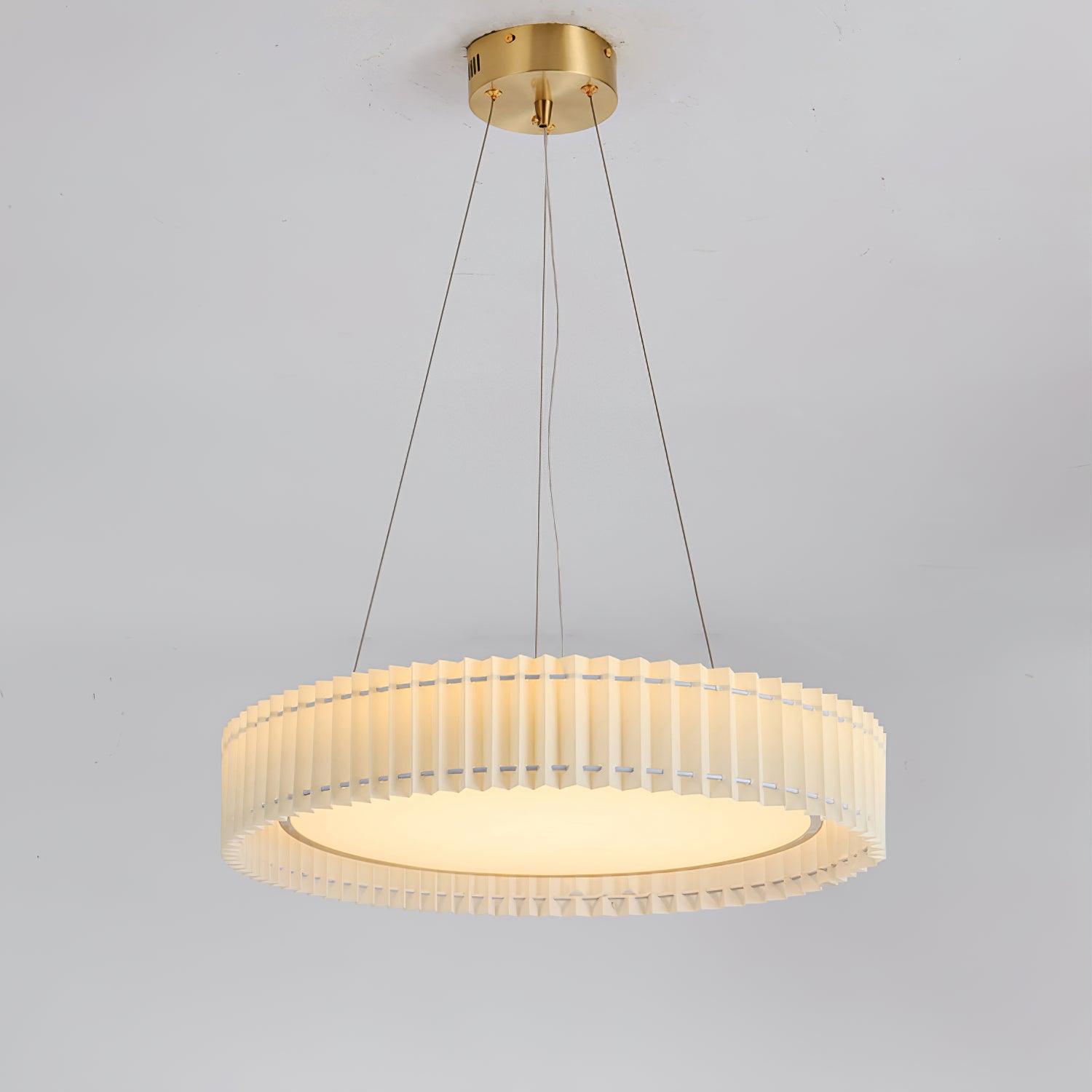 Round Pleated Pendant Lamp - Blowlighting