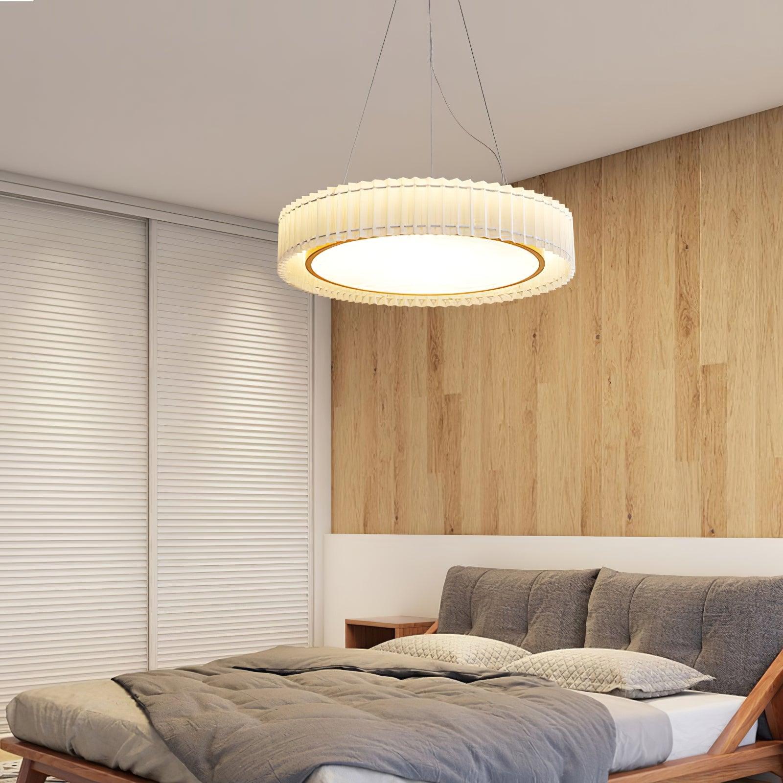 Round Pleated Pendant Lamp - Blowlighting