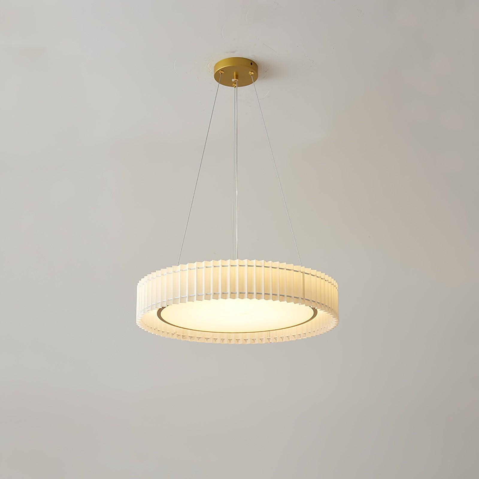 Round Pleated Pendant Lamp - Blowlighting
