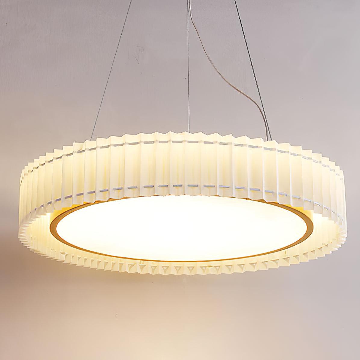 Round Pleated Pendant Lamp - Blowlighting